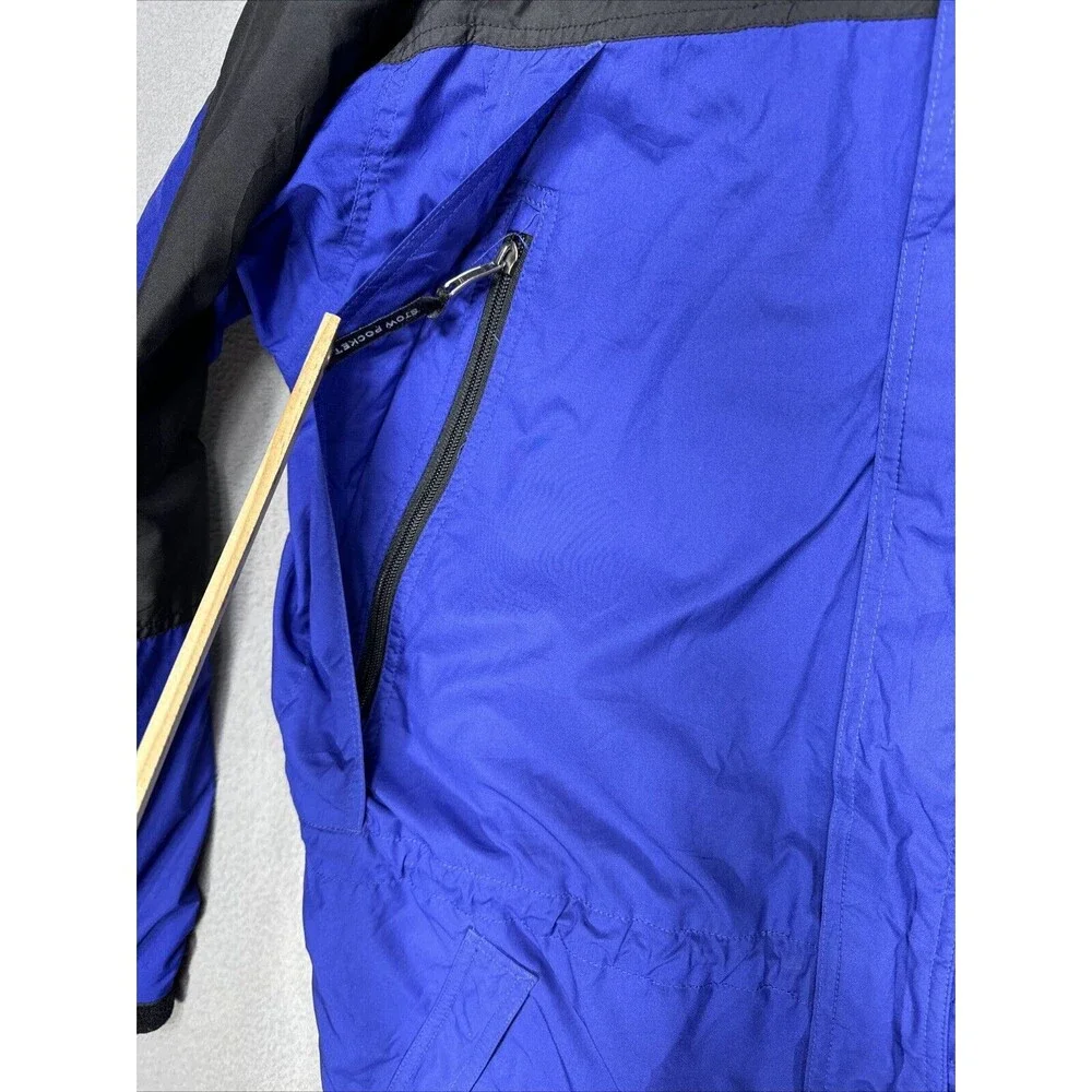 North Face Jacket Mens XL Blue Black Windbreaker Lined Retro Athleisure Gorpcore